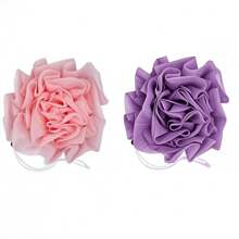 2-en-1 Pochette de savon de bain et boule de douche, Fleur de bain, Éponges de douche moelleuses multicolores, Maintient le savon de barre - Boule de douche exfoliante en maille pour le gel douche et une peau lisse. Décoration de salle de bain à la maison, décoration d'automne, retour à l'école
