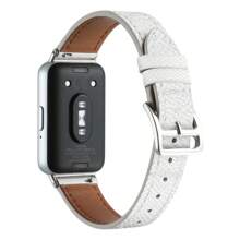 1pc Universal Unisex Fashion PU Leather Loop Strap With Metal Buckle Connector, Compatible With Samsung Galaxy Fit 3 R390