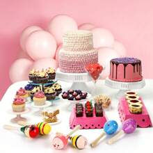 2pcs/8pcs/12pcs Colorful Wooden Sand Hammers, Mini Maracas Toy, Hand Percussion Rattles, Wooden Rumba Shaker Hand Musical Instruments With Clear Rhythm, For Party Favors, Musical Fun, Birthday Parties, Carnivals