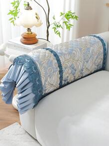 1pc Floral Pattern Luxury European Aristocratic Style Sofa Cover, Summer European Jacquard Design, Machine Washable, Pet-Friendly, Fits Armchair To 4-Seat Sofa - Living Room, Window Front, Office Sofa Protector