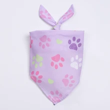 1pc Pet Everyday Scarf, Cute Bone & Paw Print Love Pattern Triangular Bandana, Dog Drool Bib Suitable For All Seasons