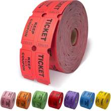 1 rollo de 1000 boletos de rifa en azul, verde y morado (múltiples opciones de color), rollo doble, boletos para eventos, entrada, recompensa de clase, recaudación de fondos y premios (500 pares), útiles escolares, de vuelta al colegio