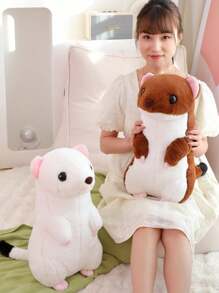 1PC40cm 15,74in Búp bê chồn lông mềm mại mới đuôi ngắn Đồ chơi sang trọng Gối ngủ Gối sofa Gối chuột - Nhiều màu - Xem 13
