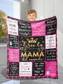 1 件新生婴儿男孩女孩卡通毯子，爱妈妈赞美印花襁褓毯，超柔软温暖，适合所有季节，适合室内、露营、空调房、沙发、新生儿洗澡礼物、万圣节、儿童节、圣诞节礼物 - 多色 - 查看 10