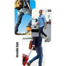 3-Pack Men's Flex Stretch Slim Straight Jeans - Xanh trung bình x3 - Xem 3