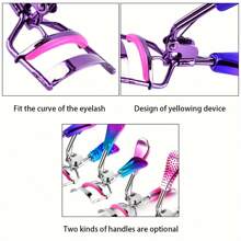 2pcs Eyelash Curler Stainless Steel One Time Definition Wide Angle Curler, Curl Eyelash Curler Topical Electroplated Handle Stainless Steel Eyelash Curler Non-Slip Eyelash Curler
