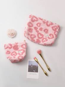 1 件小袋钱包收纳袋化妆旅行袋储物袋小化妆包精致提花化妆包，便携且极具吸引力的储物袋，便携式护肤品和洗漱用品包，手提包，女士户外便携包，轻巧，外出必备！ - 彩色 - 查看 8