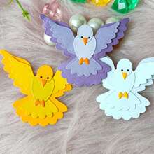 1 件鸟形金属切割模具 DIY 剪贴簿纸相册工艺模切卡切割模板 - 銀色 - 查看 7