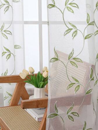 丝绸刺绣蕾丝窗帘，半透明涤纶窗帘，适用于卧室，季节性装饰窗帘，面料