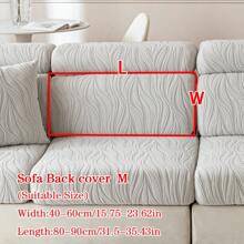 1pc Plush Sherpa Jacquard Anti-Slip Sofa Seat Cushion Cover, Soft & Skin-Friendly, Modern Minimalist Style, Pet-Friendly, Scratch-Resistant, Fits L-Shaped Combination Sofa & 1/2/3/4 Seat Sofa (Sold Individually) - Light Grey - View 13