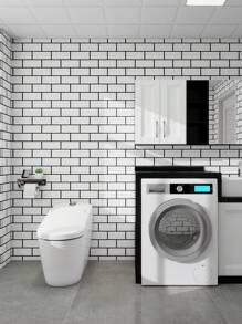 1 卷/45CM * 100CM 黑线白砖 白线黑砖 几何 现代简约风格 适用于家庭装饰、厨柜、桌椅、房间背景、家庭装修 DIY、防水防污、易清洁、自粘、即撕即贴壁纸 墙贴 墙艺 卧室装饰 家居装饰 客厅墙纸 派对装饰 客厅装饰 卧室 办公室装饰 家居装饰用品 墙面装饰 浴室装饰 房间装饰用品 家居装饰 壁纸 厨房装饰