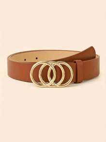 1/3 pièces Ceinture de taille mode minimaliste polyvalente pour femmes, ceinture de pantalon/robe classique avec boucle en métal triple/double/simple, accessoire de taille élégant de couleur unie pour le port quotidien au bureau, l'été, l'école, l'automne, Halloween