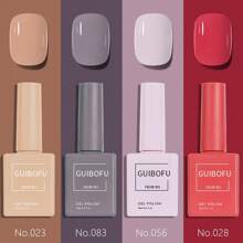 GUIBOFU 4Pcs 0.5Oz Gel Nail Polish Set Same Color Same Bottle Soak Off Gel Polish Kit Nail Art Manicure Salon DIY At Home For Women - Nhiều màu - Xem 22