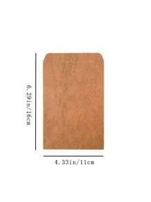 50 Sheets A5 Size Vintage Kraft Paper Stationery + 15 Envelopes Back To School - Brown - View 8