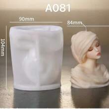 Multi-Functional Girls Wax Candle Silicone Mold - White - View 4