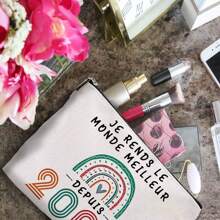 Large Capacity Floral Makeup Bag, Polyester Cosmetic Bag For Women, Suitable For Travel, Business, Gym, Camping And Outdoor Use - Birthday Gift For Her