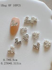 1 Pack Metal Jewelry Nail Art Accessories Heart 3D Nail Decorations