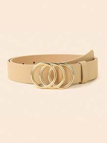1/3 pièces Ceinture de taille mode minimaliste polyvalente pour femmes, ceinture de pantalon/robe classique avec boucle en métal triple/double/simple, accessoire de taille élégant de couleur unie pour le port quotidien au bureau, l'été, l'école, l'automne, Halloween