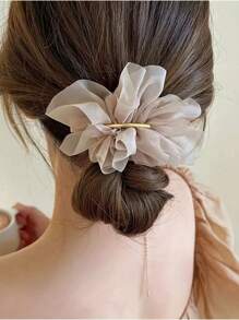 1pc Elegant Floral French Hair Clip, Delicate Hairpins For Ponytail, Bun Hairstyle Accessories Claw Clips Hair Claws Hair Barrettes