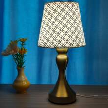 1pc LED Print Fabric Desk Lamp, USB Interface With 3 Color Adjustable Brightness, Suitable For Bedroom/Living Room/Study/Office, Can Also Be Used As Sleep Light, Energy Saving And Eye-Caring