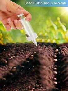 1pc Portable Seed Dispenser - Easy-To-Use Manual Seed Sower Suitable For All Seeds, Ideal Garden And Lawn Care Tool, Seed Point Spreader