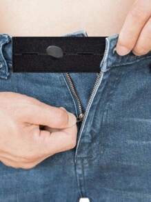 5pcs Elastic Waistband Extender, Adjustable Pant Waist Extender, Maternity Pants Waistband Extender, With Elastic Button - Black - View 8