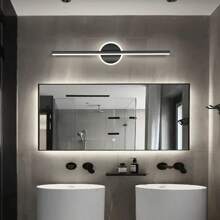 Miroir design moderne minimaliste avec éclairage avant, pour salon, couloir, chambre à coucher, salle de bain. Forme ronde, carrée ou linéaire