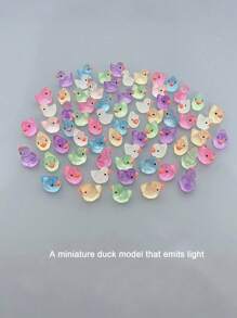 Miniature Glowing Duckling Model, Home Decor Small Ornaments, Suitable For Holiday Decorations, Garden Potted Plants, Luminous Crystal Colorful Small Duck Figurine Ornaments, Best Gifts Birthday - Luminous Duck - View 7
