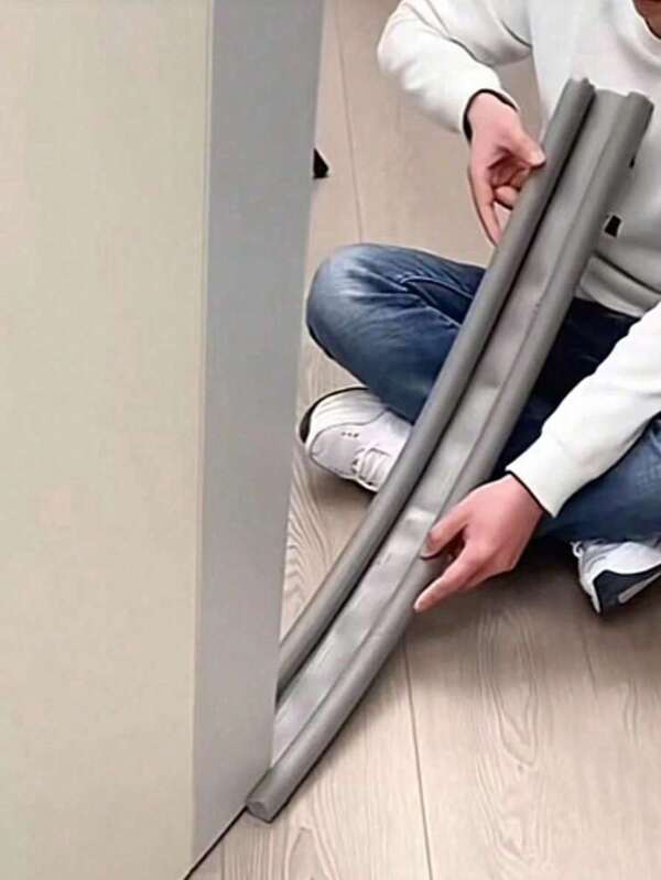 1 pieza Tira de sellado para la parte inferior de la puerta, tira de goma a prueba de sonido para el espacio entre la puerta y la ventana, tira adhesiva a prueba de viento para el sello de la puerta, tira de aislamiento térmico y a prueba de polvo para el sello de la puerta