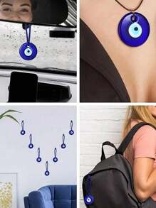 10/5/1 Stück Blau-Auge Muranoglas Anhänger, handgemachter blau-äugiger Talisman, türkischer Blaues-Auge Anhänger, blaues Glaswandbehang, Talisman für Zuhause, Tasche und Auto Dekoration Heim Dekoration, Zimmerdekoration, Wanddekoration, Hochzeitsdekoration, perfektes Geschenk für Schulzeit, Muttertag, Abschluss, Geburtstag, Hochzeit. Schuldekoration Schulüberraschung Studentenwohnheim Dekoration Schulanfang