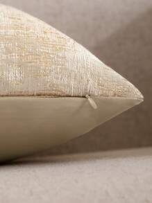 Miater 2入組金屬提花幾何圖案枕套 - 金色 - 查看 4