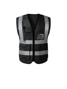 Reflective Vest High Visibility Blank XXXL Motorcycle Jacket Vest Fluorescent Signal For Men Woman