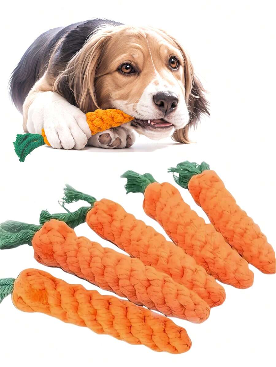 1 件手工绳胡萝卜形爱狗人士和狗妈妈喜爱的玩具，橙色，咀嚼结胡萝卜形猫/爱狗人士礼物和狗/猫妈妈喜爱的宠物咀嚼玩具，咀嚼结，互动胡萝卜形爱狗人士和狗妈妈喜爱的玩具 - 适合所有品种尺寸，面料材质，抗撕裂拔河咀嚼玩具，适合中型爱狗人士和狗妈妈喜爱，1/3/5/10 件可选