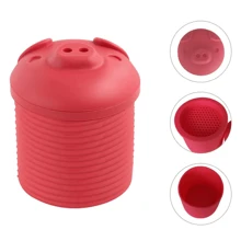 1/2 Stücke Sparschwein-förmiger Fett-Aufbewahrungsbehälter, Silikon Speckfett Aufbewahrung Sieb, Speckfett Kollektor