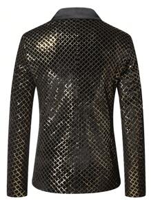Men's Fashionable Suit Jacket, Men's Suit Jacket With Sequins