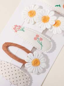 bilicaca Set di 5 fermagli per capelli colorati per bambini, accessori per capelli dal design carino, adatti per uso quotidiano e per i viaggi