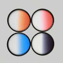 Leichter kreisförmiger Gradverlaufsfilter, Gradverlauf Orange, DSLR Kamera Linsenfilter, Linseneffekt, Landschaftsfotografie, Himmel Aufnahme, Aluminiumlegierungsrahmen, erhältlich in Linsendiameter 40.5mm/49mm/52mm/55mm/58mm/62mm/67mm/72mm/77mm/82mm
