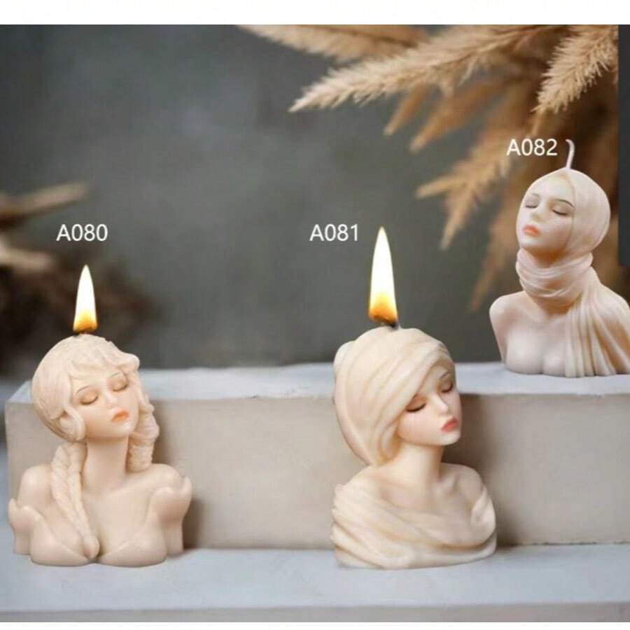 Multi-Functional Girls Wax Candle Silicone Mold - White - View 1