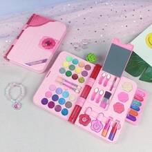 Juguete de maquillaje para niños, set de maquillaje de princesa y esmalte de uñas, caja de cosméticos, kit de regalo para actuaciones infantiles