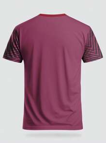 Men & Teenage Casual Mexican Style Football Jersey & Crew Neck Comfy Soccer Training Top & Suitable For Match, Football Day And Daily Wear - Burgundy - View 5