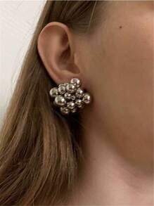 1 Cặp bông tai đính hạt dệt tay, bông tai thanh lịch hiện đại và thời trang dành cho phụ nữ, thích hợp cho tiệc tùng và buổi tối - Vàng - Xem 6