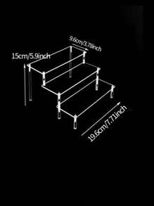 1 pièce Présentoir de gâteau/bureau transparent en acrylique, support de rangement polyvalent pour figurines d'action, parfums, cosmétiques, gâteaux et ornements
