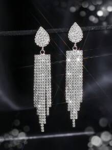 Retro Glamorous Spring Colorful CZ Crystal Earrings Stud Wedding Party Graduation Jewelry 1 Pair - Multicolor - View 6