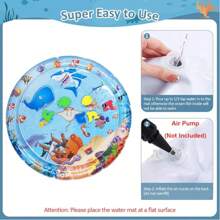 猫用水感官游戏垫，加厚 2025 新款带鱼的猫用水感官游戏垫，升级版猫用水游戏垫，宠物儿童用水传感器垫 - 彩色 - 查看 7