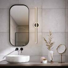 Miroir design moderne minimaliste avec éclairage avant, pour salon, couloir, chambre à coucher, salle de bain. Forme ronde, carrée ou linéaire