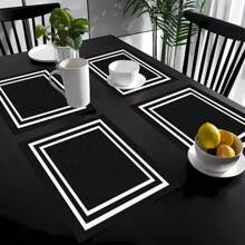 4/6pcs Simple Restaurant Placemats, Suitable For Kitchen Restaurant Table, Party Decoration, Home Decoration