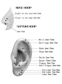 Hypoallergenic Nose Rings 20G 18G 316l Surgical Steel Septum Jewelry Hinged Segment Ring Body Piercing Nose Hoop Lip Rings Nose Helix Cartilage Rook Earrings