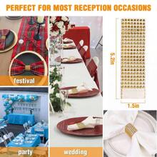 10/50/100 件闪闪发光的水钻餐巾环 - 餐桌的优质装饰点缀，非常适合周年纪念、婚礼、生日、万圣节、圣诞节、情人节礼物 - 为任何特殊场合、房间装饰、餐桌装饰、节日、生日、派对、婚礼和晚宴的家居装饰增添光彩 - 餐巾環 - 查看 5