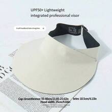 1pc 夏季女童防紫外线运动骑行大檐遮阳空顶可折叠无缝防晒帽子户外运动帽子装饰 - 彩色 - 查看 9