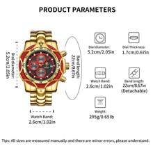 YaLaLuSi 1 pièce de la marque YaLaLuSi Montre-bracelet de luxe dorée personnalisée de grande taille pour femmes. Conception unique à trois cercles avec affichage du calendrier, du jour de la semaine et d'autres fonctions multi. Cadran à aiguilles et échelle. Boîtier de haute qualité, couleur vive et look dominant. Convient pour le travail, l'école, les fêtes, les , les sports et autres occasions. Cadeau polyvalent original, cadeau de vacances ou d'anniversaire pour la famille, les amis et les camarades de classe